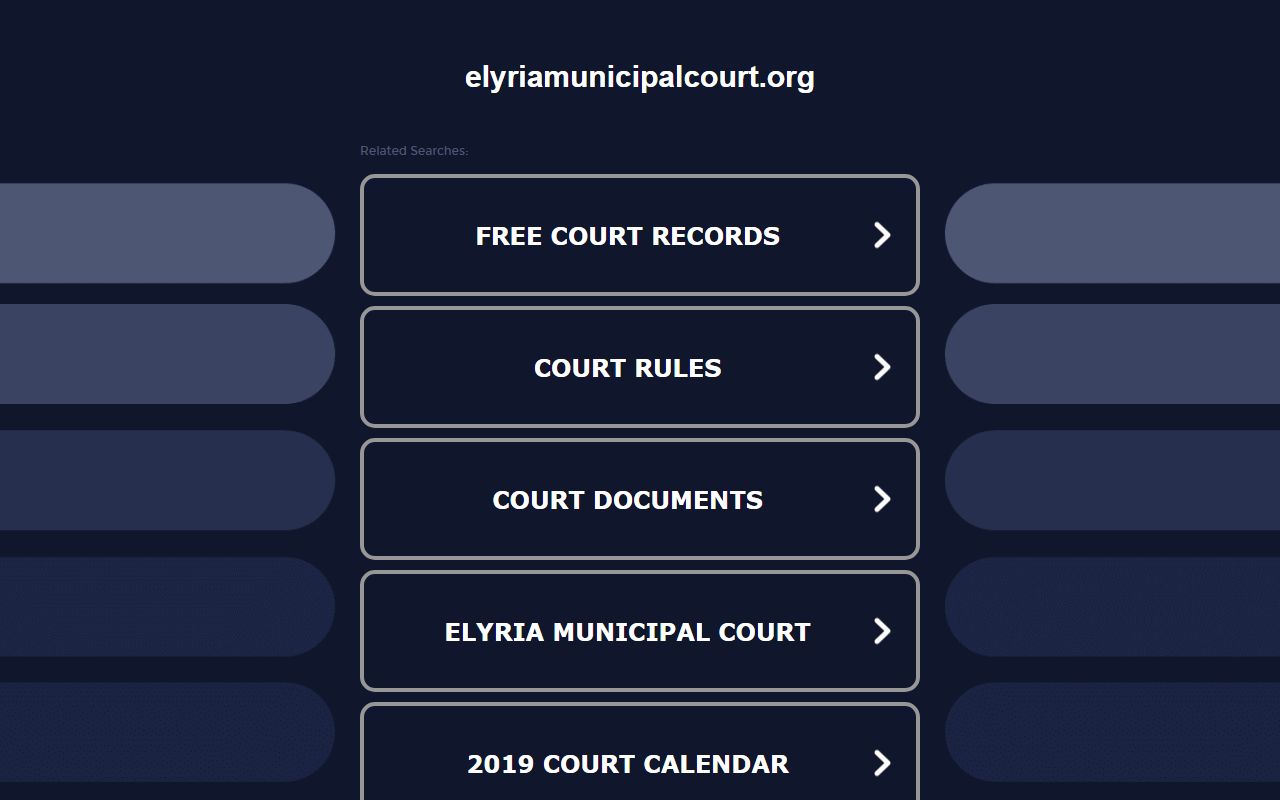 Elyria Municipal Court online case search for Elyria DUI records