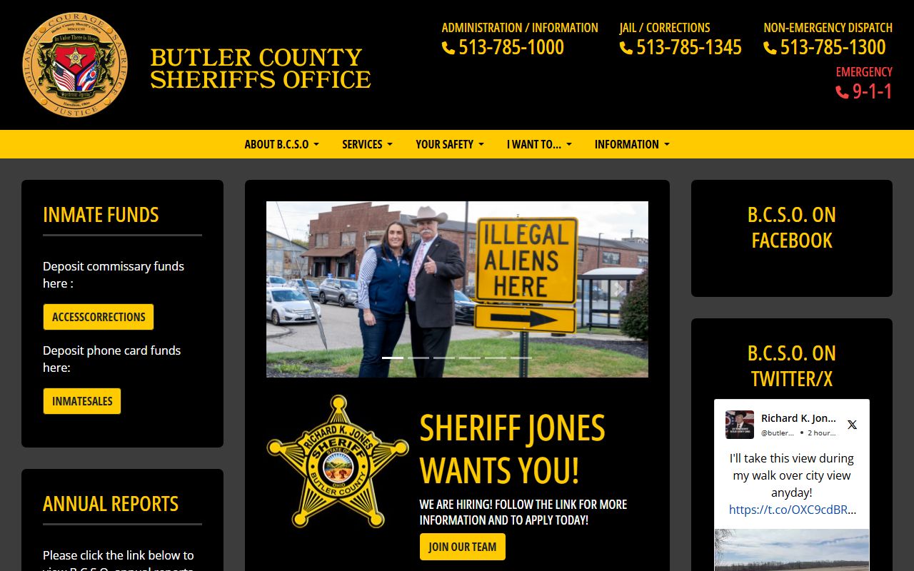 Butler County Sheriff's Office serving Fairfield DUI jail records