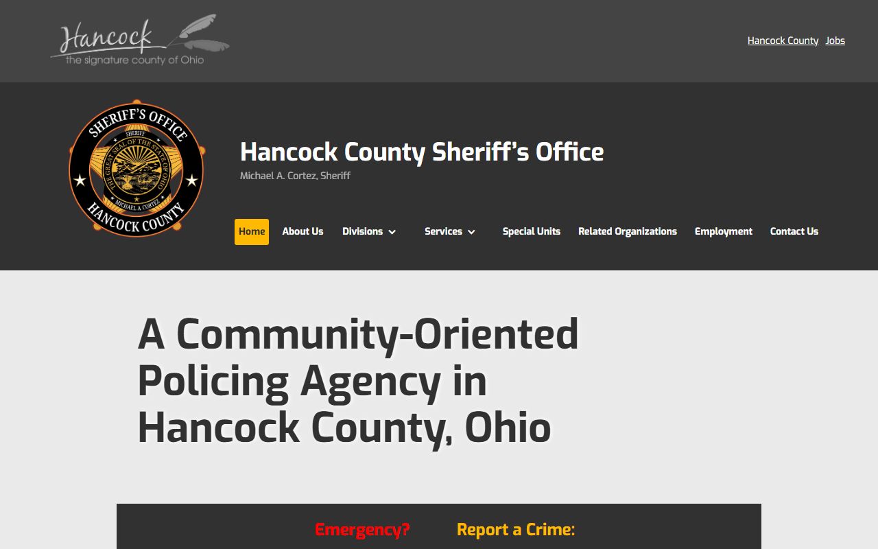 Hancock County Sheriffs Office for Findlay DUI arrest records