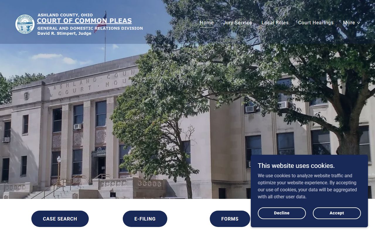 Ashland County Common Pleas Court handling felony DUI cases