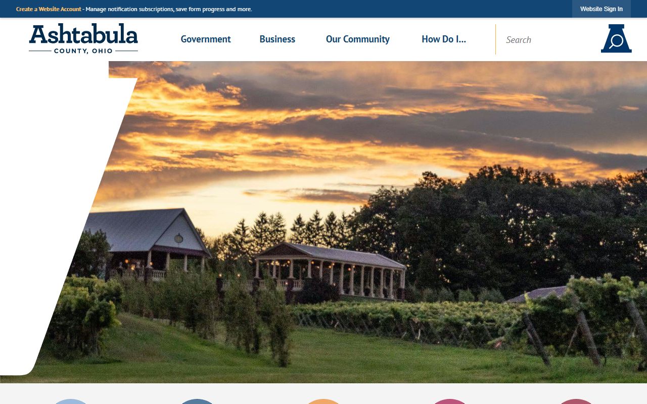 Ashtabula County official website with links to DUI records access