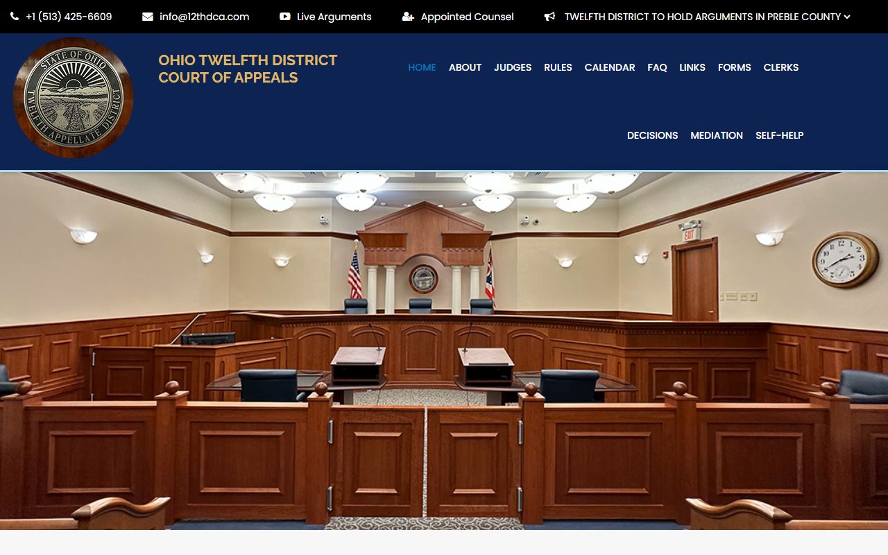 Twelfth District Court of Appeals handling Clermont County DUI appeals