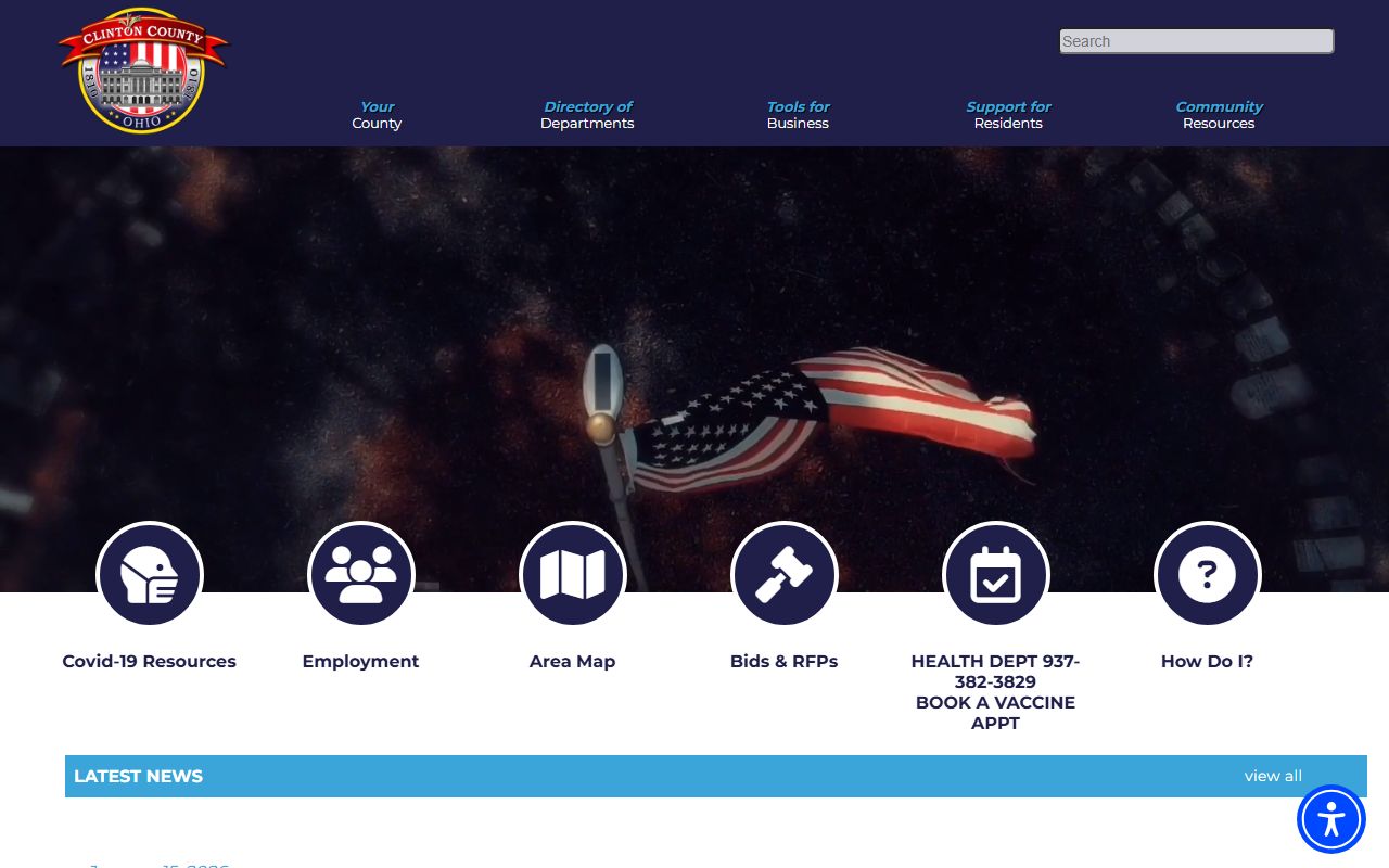 Clinton County official website for DUI records access