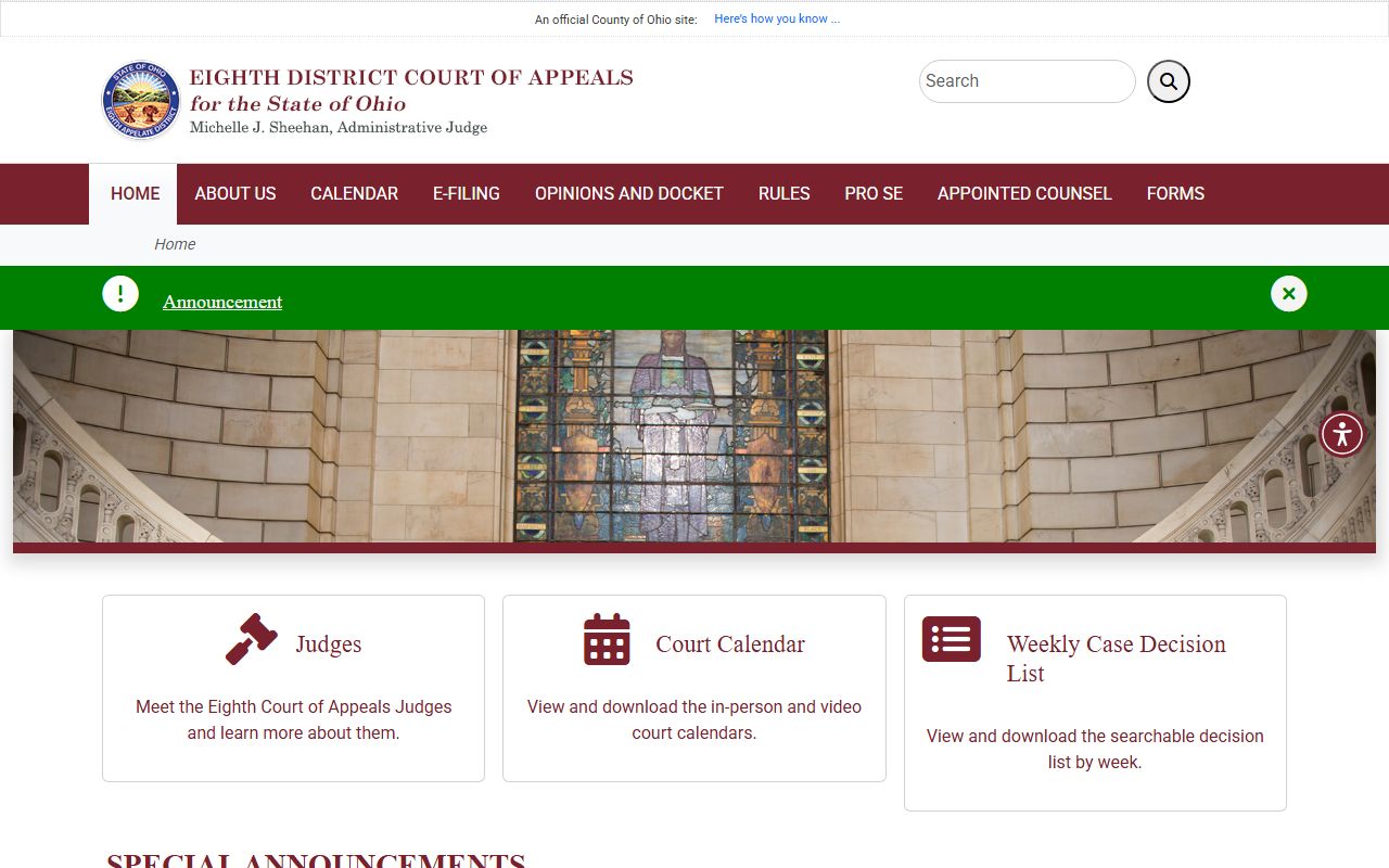 Eighth District Court of Appeals handling Cuyahoga County DUI appeals