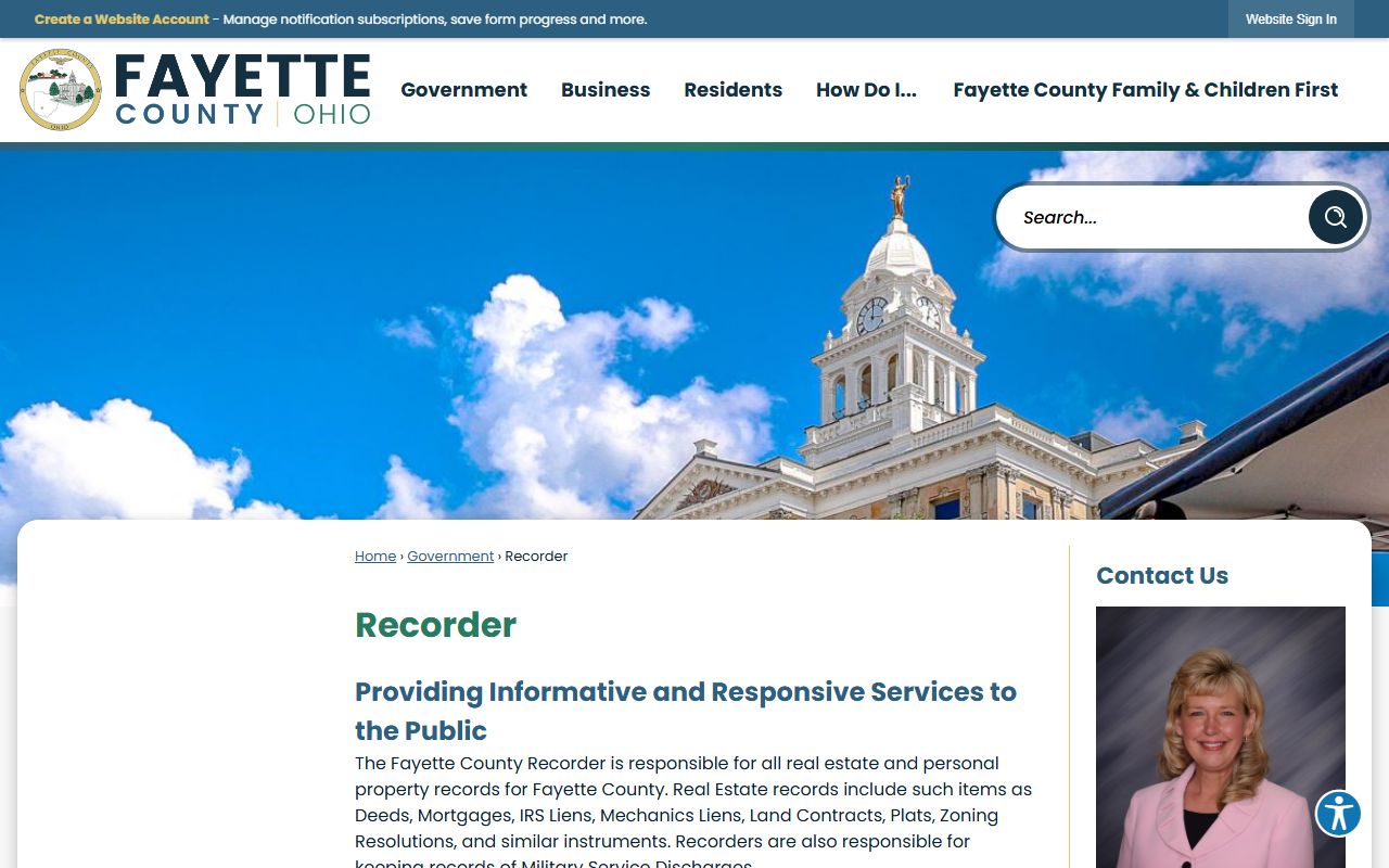 Fayette County Common Pleas Court for DUI case records