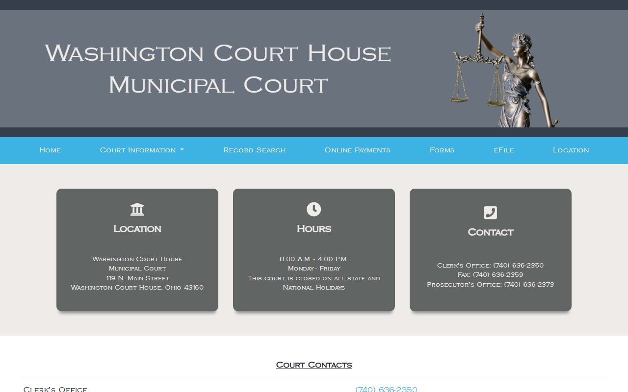Washington Court House Municipal Court for Fayette County DUI cases