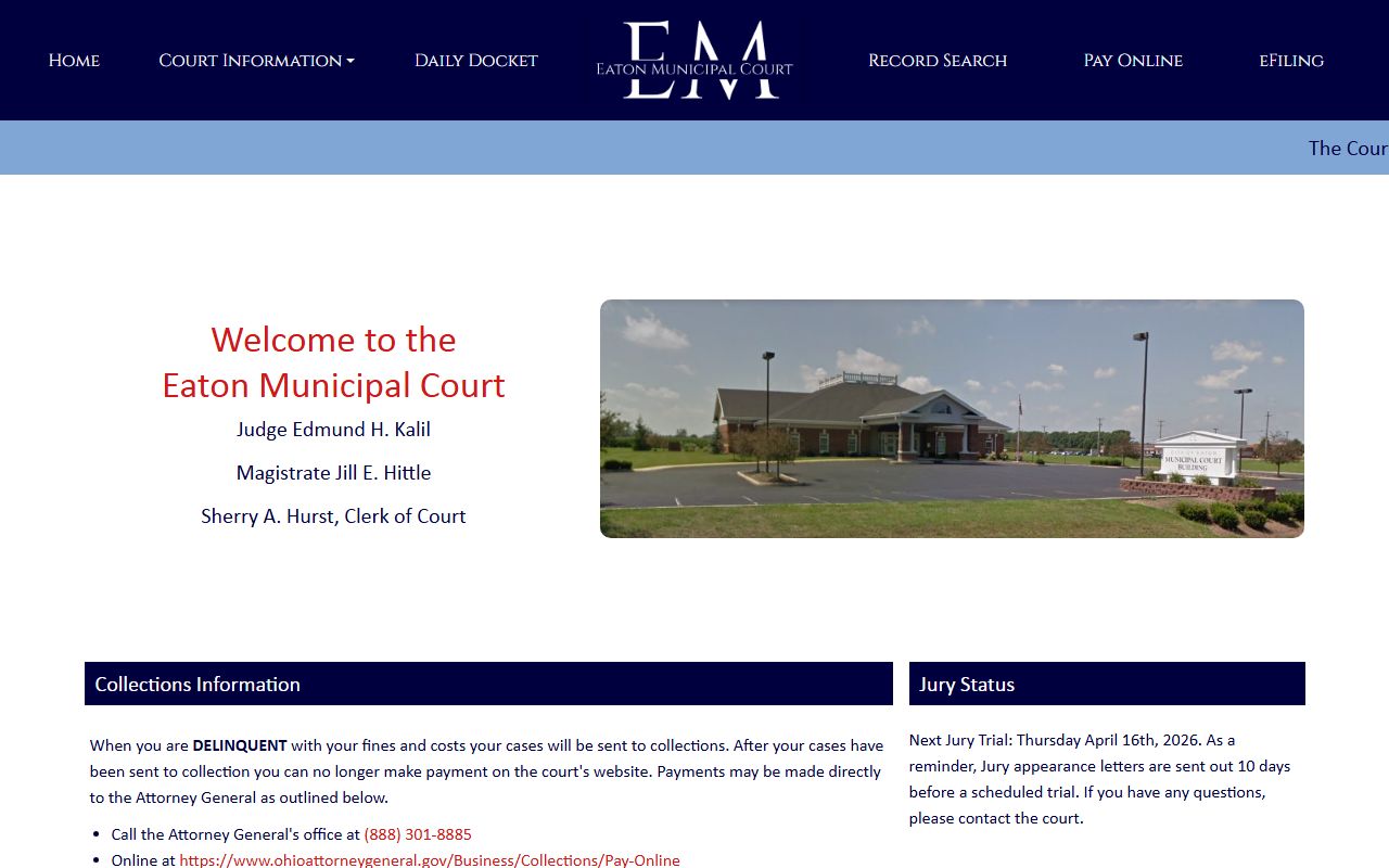 Eaton Municipal Court handling Preble County DUI cases