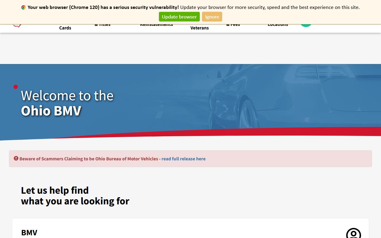 Ohio BMV driver records related to DUI and OVI cases