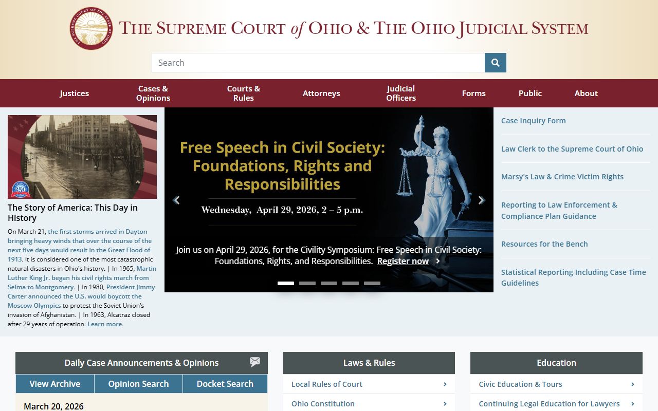 Ohio Supreme Court judicial system for DUI case access